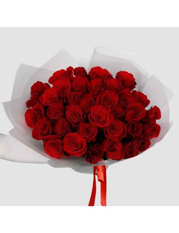 Buchet 35 trandafiri rosii 