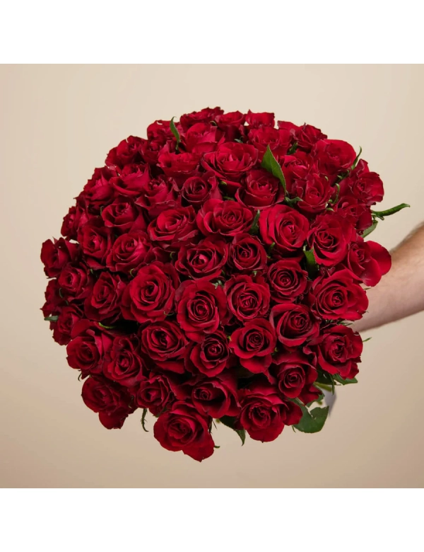 Buchet cu 45 trandafiri rosii 