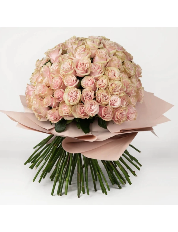 Buchet 101 trandafiri roz 